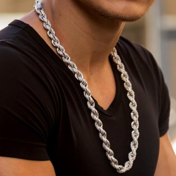 32gms Rope Chain Accessories | Heavy 1mm Sterling Silver 925 Hollow Rope Chains 32 ...